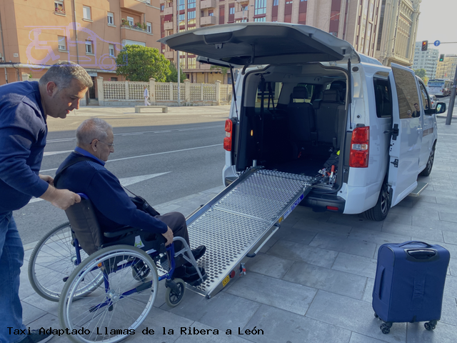 Taxi accesible Llamas de la Ribera a León